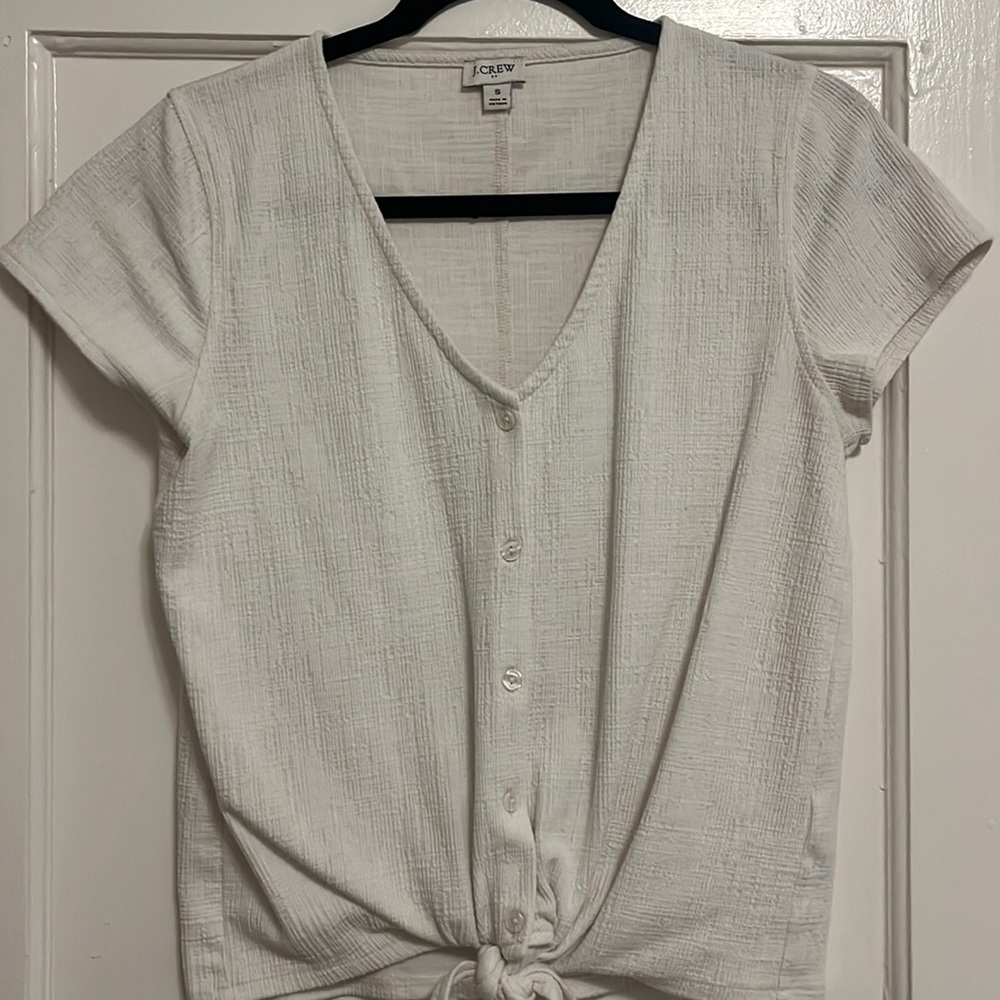 J. Crew button down tie top. Size small. OBO